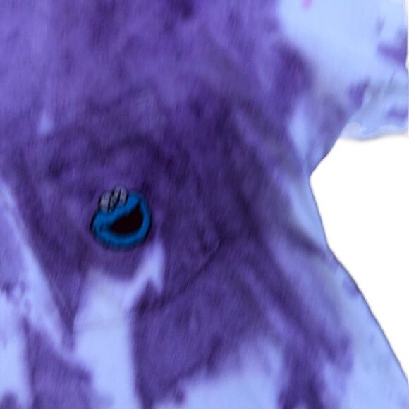 TIE Dyed Kaws X Uniqlo Sesame Street Cookie Monster Shirt Medium - Picture 4 of 8
